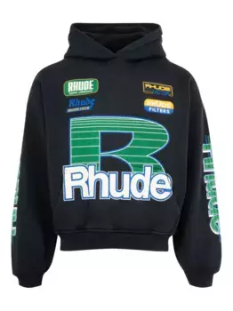 Худи с логотипом RHUDE, черный