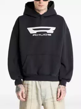 Худи с логотипом RHUDE, черный