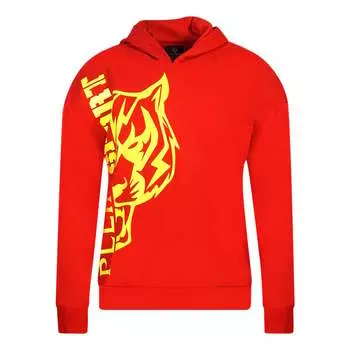 Худи с логотипом сбоку Plein Sport, красный