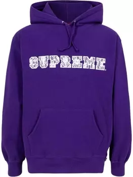 Худи с логотипом Supreme, фиолетовый