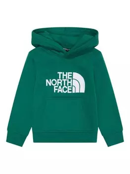 Худи с логотипом The North Face Kids, зеленый