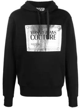 Худи с логотипом Versace Jeans Couture, черный