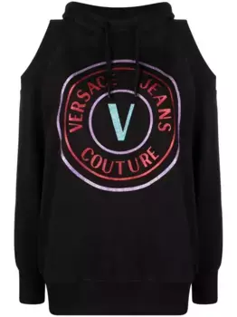 Худи с логотипом Versace Jeans Couture, черный