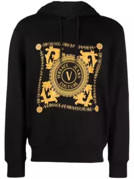 Худи с логотипом Versace Jeans Couture, черный