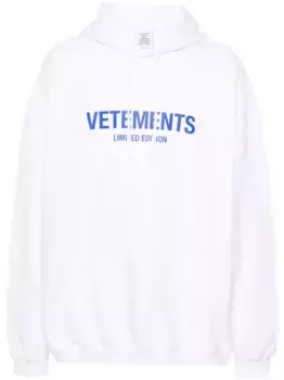 Худи с логотипом VETEMENTS, белый