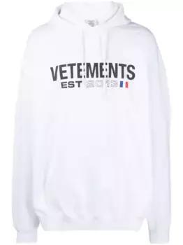 Худи с логотипом VETEMENTS, белый