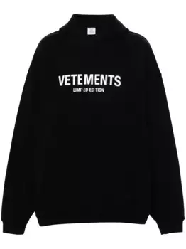 Худи с логотипом VETEMENTS, черный