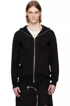 Худи с молнией Hollywood Rick Owens Drkshdw, черный