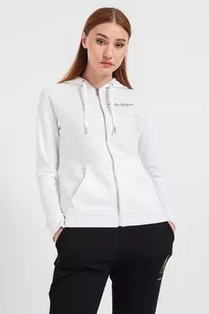 Худи с молнией и рукавами реглан Armani Exchange, белый