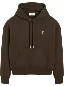 Худи с монограммой Ami de Coeur AMI Paris, коричневый