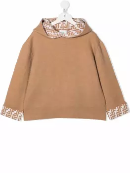 Худи с монограммой Fendi Kids, нейтральный
