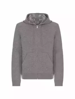 Худи с монограммой Gucci, серый