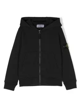 Худи с нашивкой Compass Stone Island Junior, черный