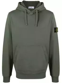 Худи с нашивкой Compass Stone Island, зеленый