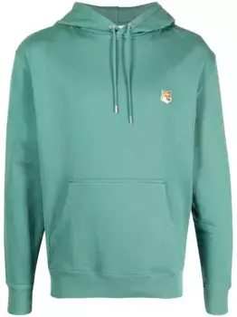 Худи с нашивкой Fox Maison Kitsun, зеленый