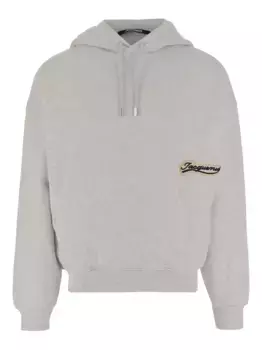 Худи с нашивкой-логотипом JACQUEMUS, серый