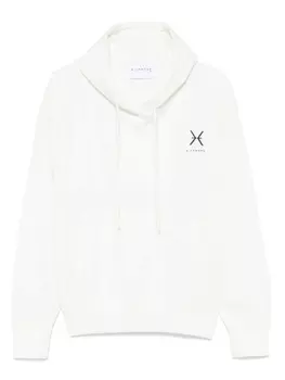 Худи с нашивкой-логотипом John Richmond, белый