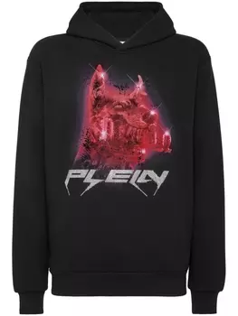 Худи с нашивкой-логотипом Philipp Plein, черный