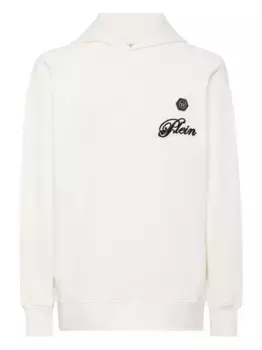 Худи с нашивкой-логотипом Philipp Plein, нейтральный