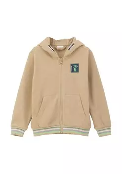 Худи s.Oliver Zip-Up Hoodie, бежевый