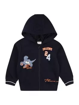 Худи s.Oliver Zip-Up Hoodie, темно-синий/светло-синий