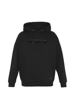 Худи с полосатым флоковым принтом CHIEMSEE, цвет Black Beauty