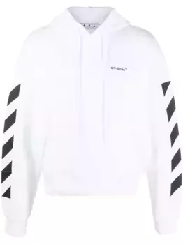 Худи с полосками Diag OFF-WHITE, белый
