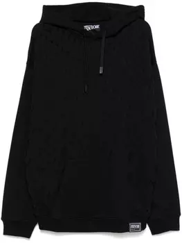 Худи с потертостями Versace Jeans Couture, черный