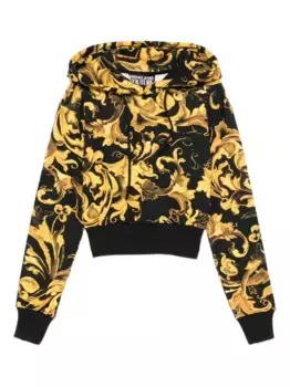 Худи с принтом Barocco Versace Jeans Couture, черный