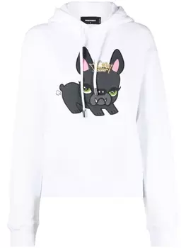 Худи с принтом Dsquared2, белый