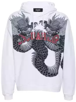 Худи с принтом DSQUARED2, белый