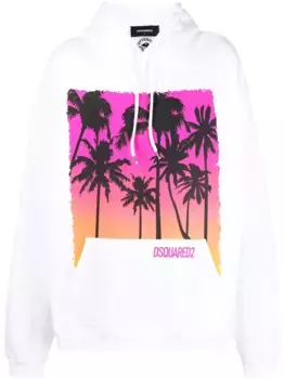 Худи с принтом DSQUARED2, белый