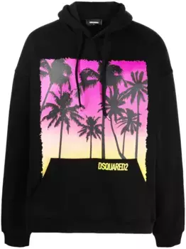Худи с принтом DSQUARED2, черный