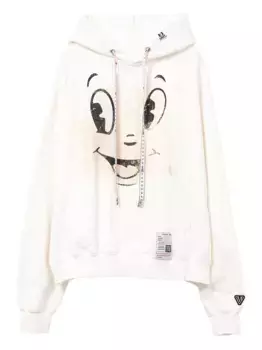 Худи с принтом Happy Face Maison Mihara Yasuhiro, белый