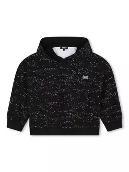 Худи с принтом и нашивкой-логотипом Dkny Kids, черный