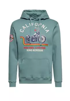 Худи с принтом «Калифорния» спереди KING KEROSIN, цвет Aquablau