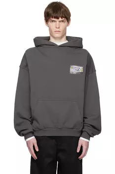 Худи с принтом кассеты We11Done, цвет charcoal