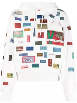 Худи с принтом Labels Kenzo, белый