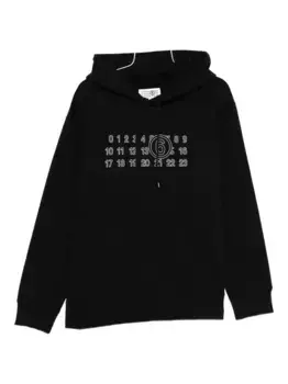 Худи с принтом MM6 Maison Margiela, черный