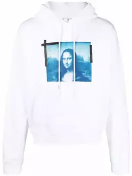Худи с принтом Monalisa Over OFF-WHITE, белый