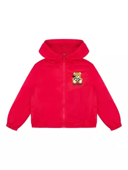 Худи с принтом Moschino Kids, красный