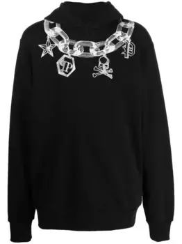Худи с принтом Philipp Plein, черный