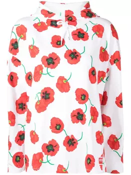 Худи с принтом Poppy Kenzo, белый
