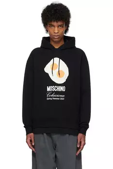Худи с принтом яиц Moschino, черный
