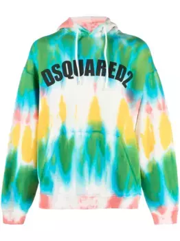 Худи с принтом тай-дай DSQUARED2, синий