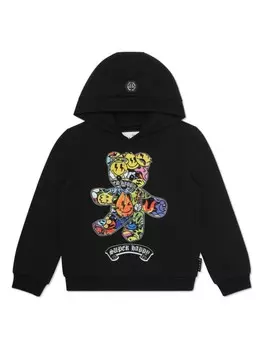 Худи с принтом Teddy Bear Philipp Plein Junior, черный