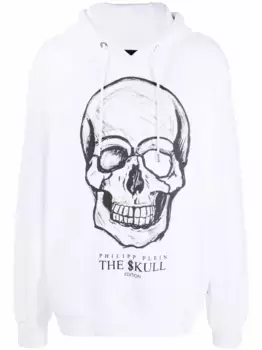 Худи с принтом The Skull Philipp Plein, белый