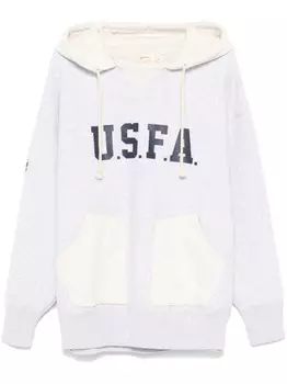 Худи с принтом USFA Champion, серый