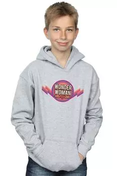 Худи с радужным логотипом Wonder Woman DC Comics, серый