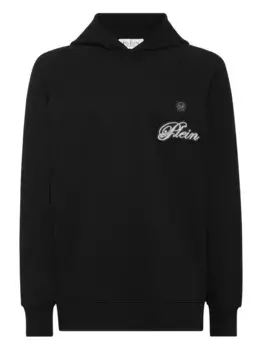 Худи с рукавами реглан и логотипом Philipp Plein, черный